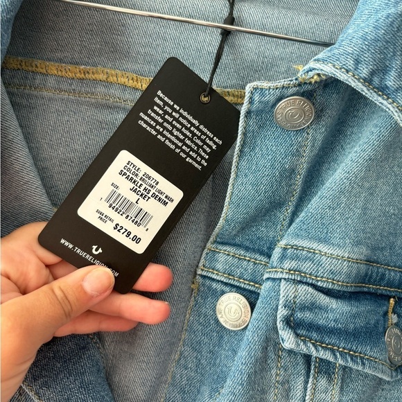 NWT True Religions‎ women's jean jacket size L - Picture 5 of 11